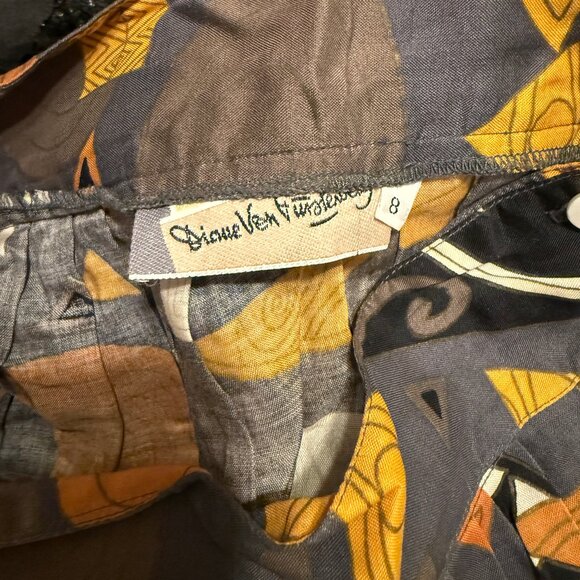 ✨ Vintage Diane von Furstenberg Maxi Skirt — Abstract Print, High Waist ✨ - Picture 4 of 4